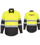ANSI High Visibility Long Sleeve Button Down GE066