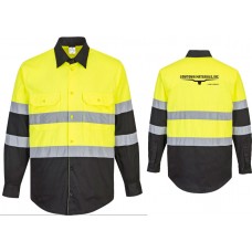 ANSI High Visibility Long Sleeve Button Down GE066