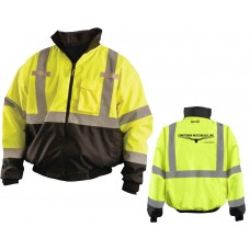 Wind & Water Proof, Insulated, Hiviz Rain Bomber Jacket GBOMJKT Wind & Water Proof, Insulated, Hiviz Rain Bomber Jacket GBOMJKT